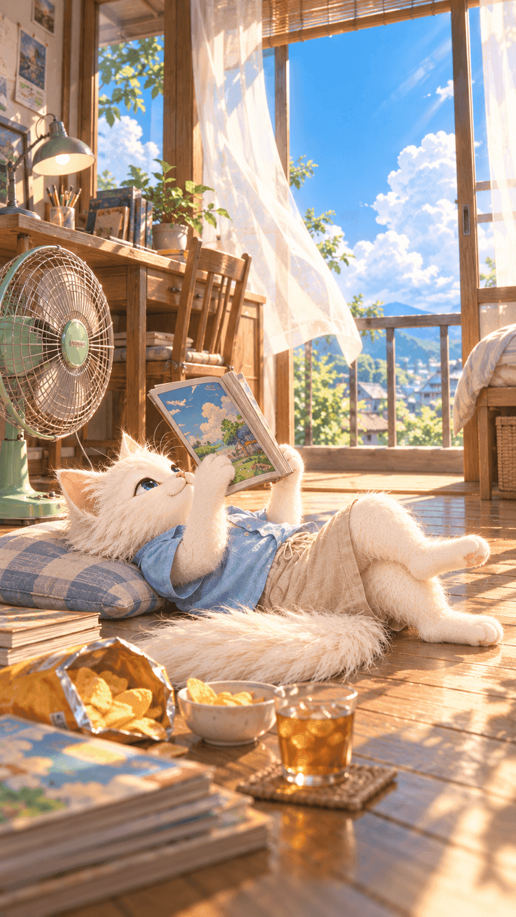 Starting image for the healing cat video
